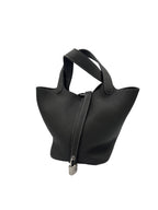 HERMES - Graphite Taurillon Clemence Picotin Lock PM Handbag