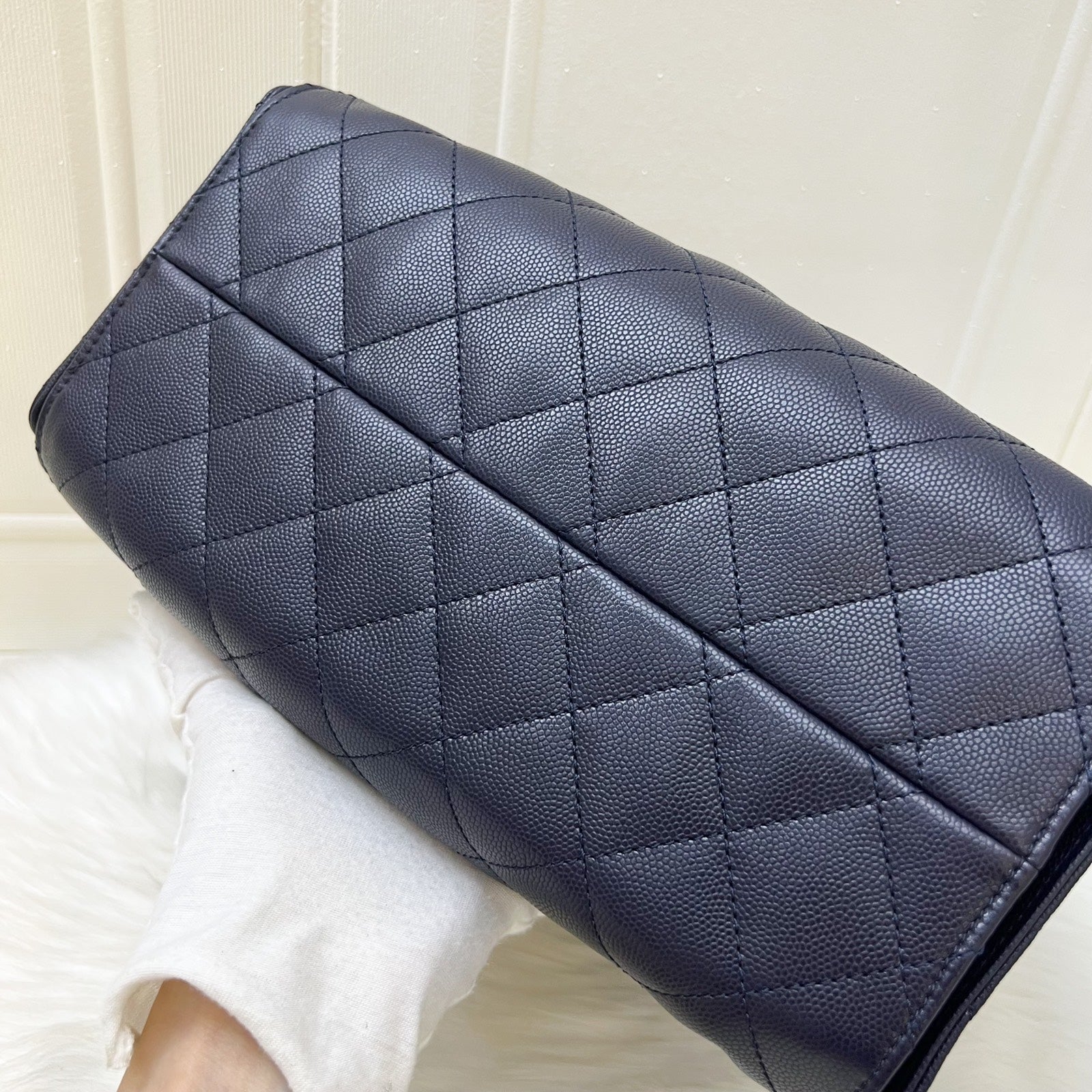 Chanel 25 Small Hobo Bag in 25S Navy Caviar and AGHW