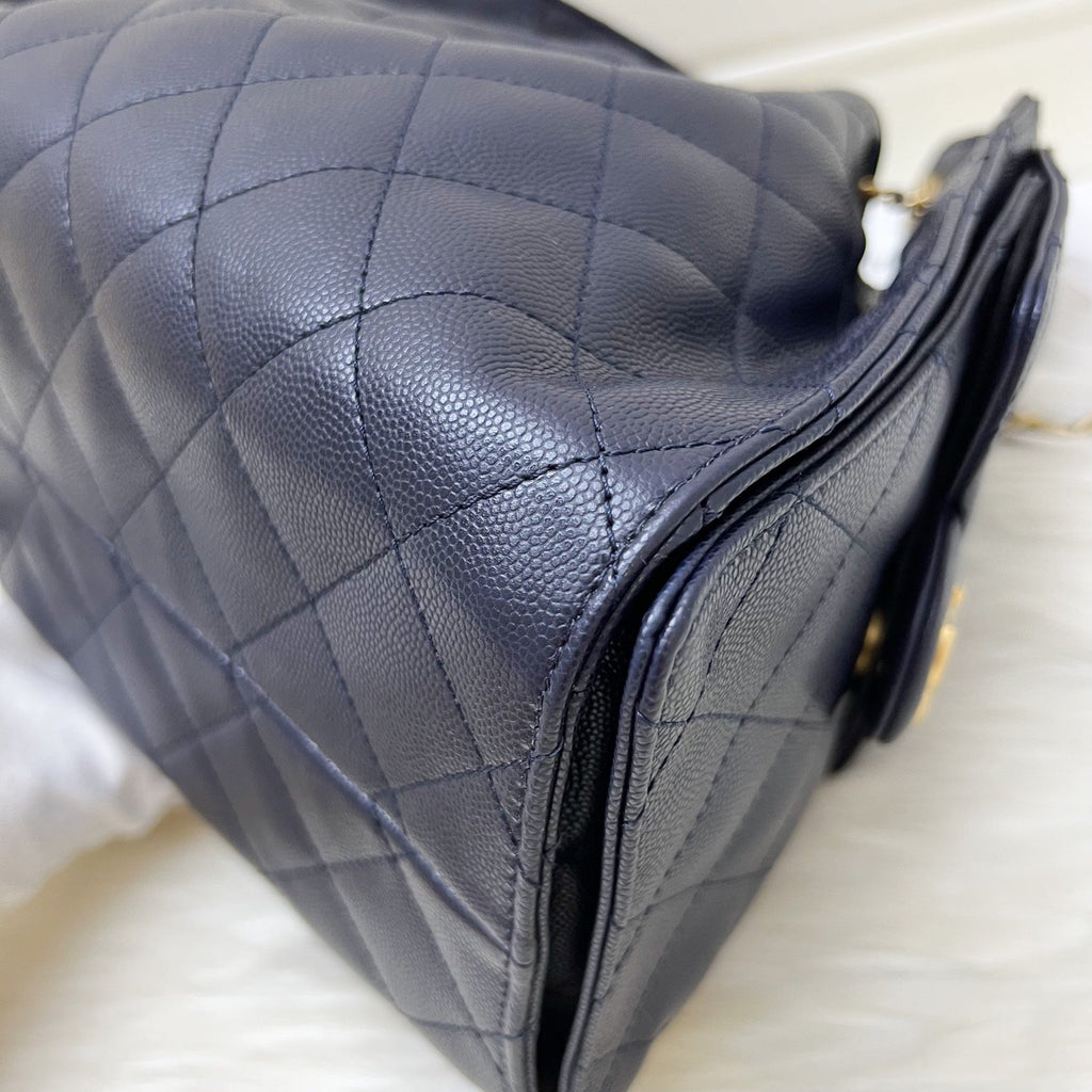 Chanel 25 Small Hobo Bag in 25S Navy Caviar and AGHW