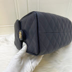 Chanel 25 Small Hobo Bag in 25S Navy Caviar and AGHW