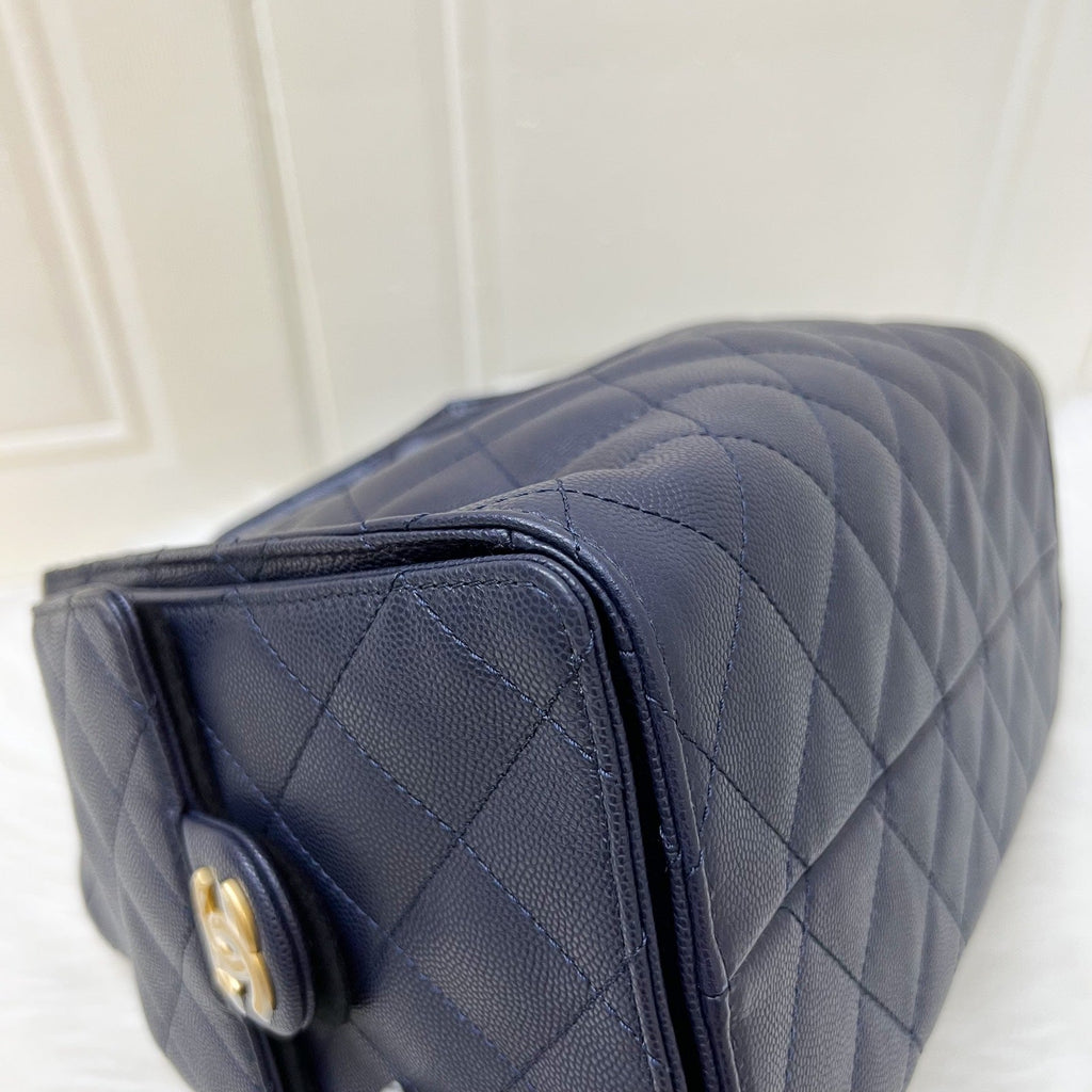 Chanel 25 Small Hobo Bag in 25S Navy Caviar and AGHW