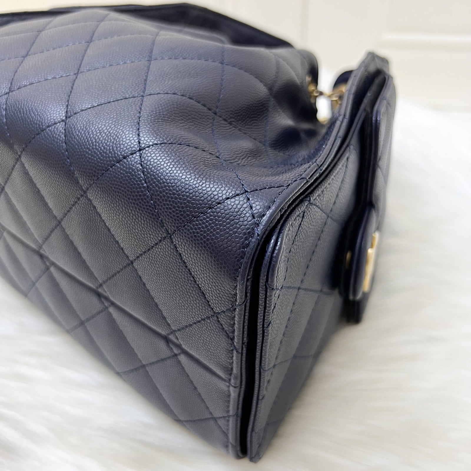 Chanel 25 Small Hobo Bag in 25S Navy Caviar and AGHW