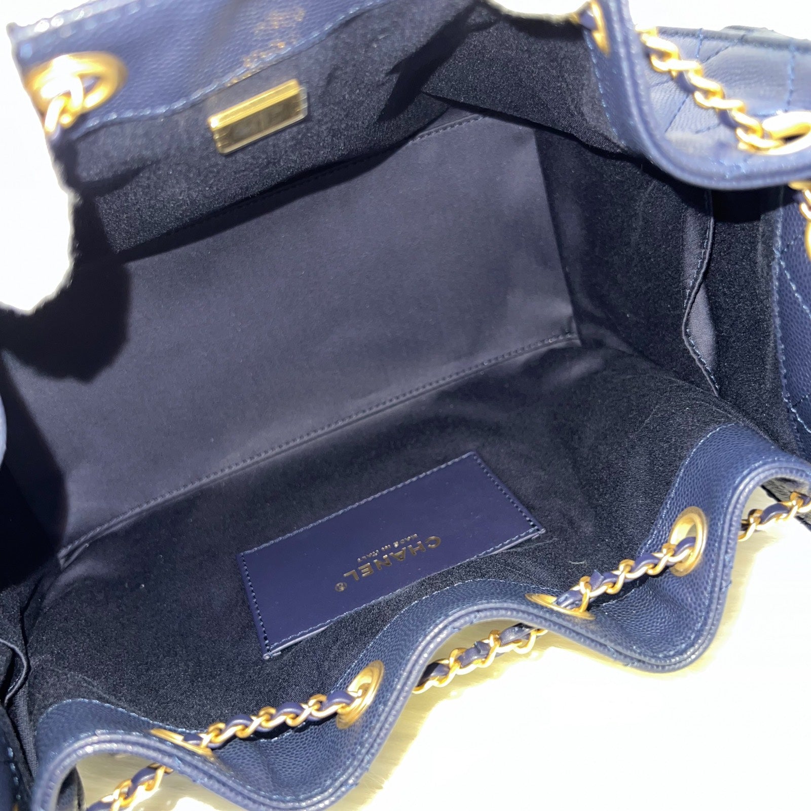 Chanel 25 Small Hobo Bag in 25S Navy Caviar and AGHW