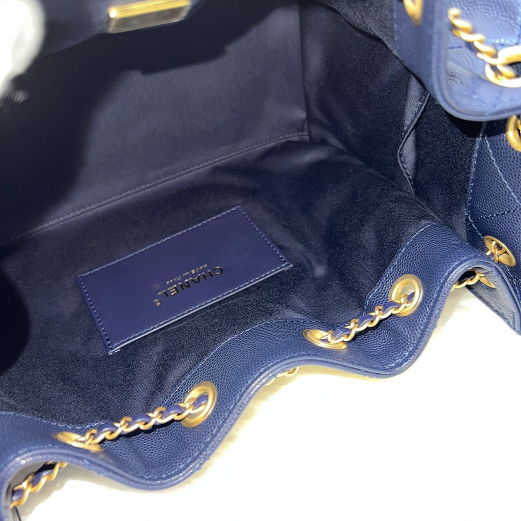 Chanel 25 Small Hobo Bag in 25S Navy Caviar and AGHW