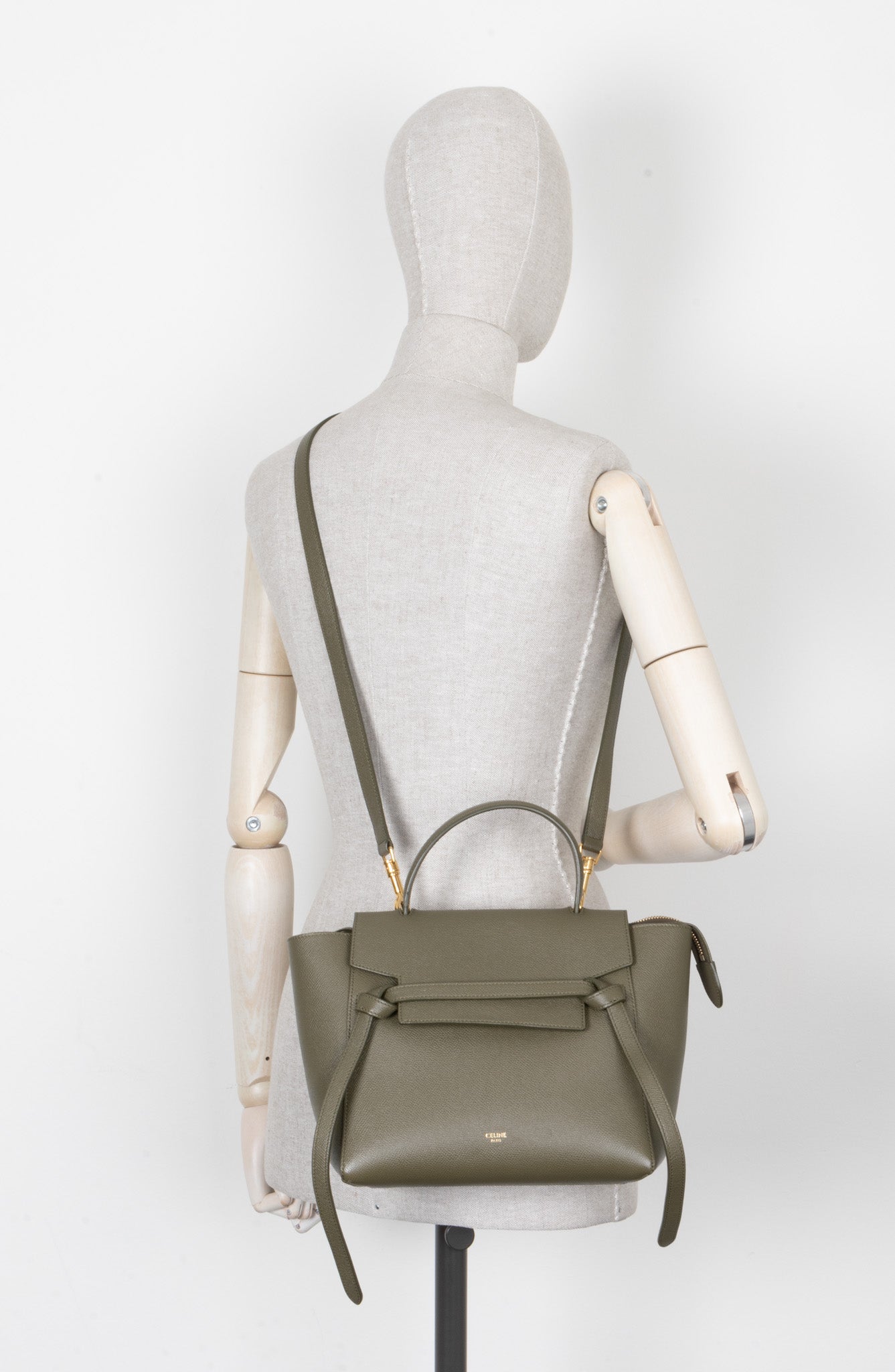 CELINE Micro Belt Bag Leather Army Green