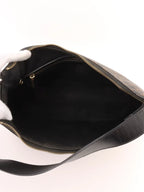 CELINE Macadam Pattern Shoulder Bag Black