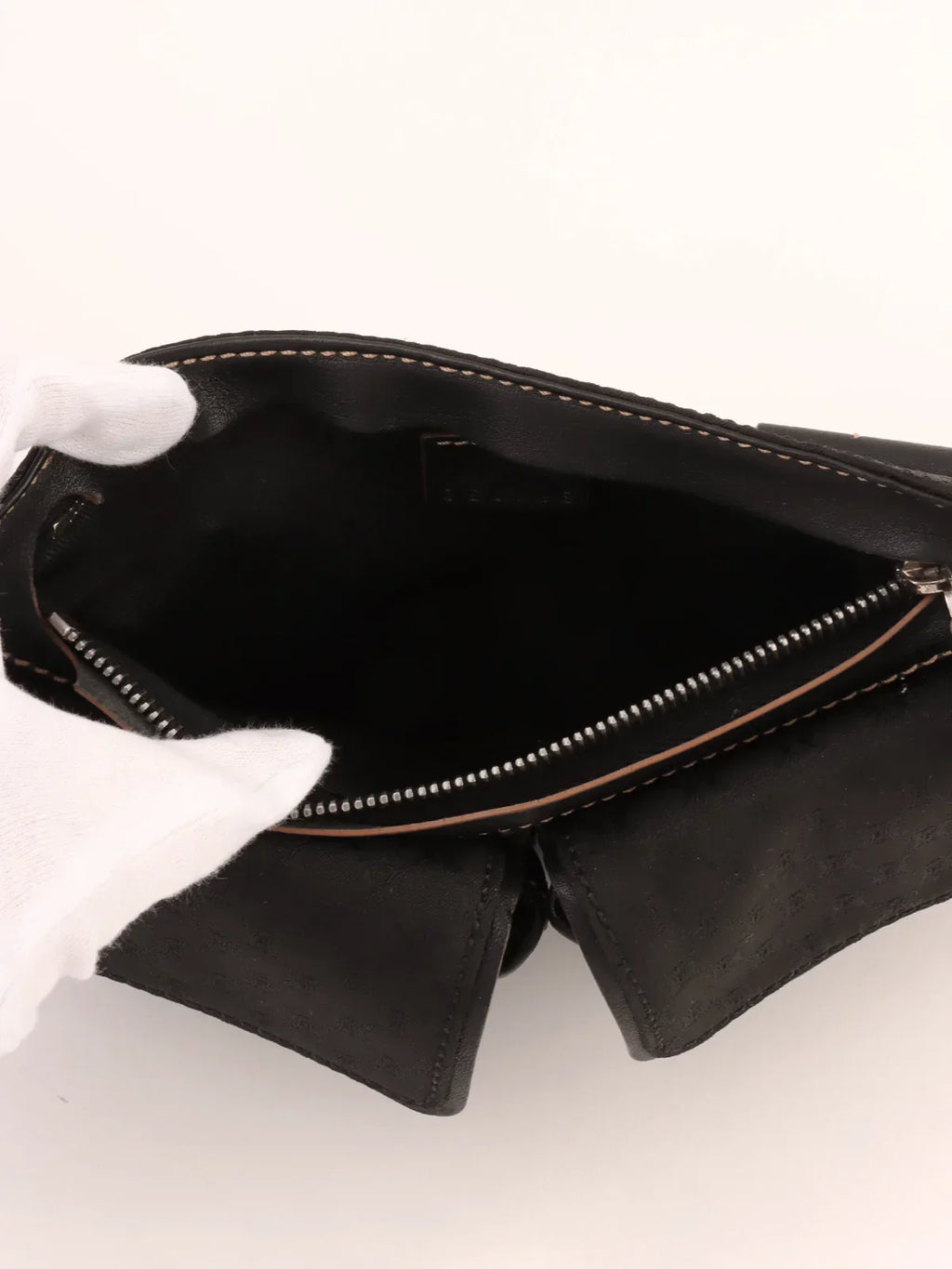 CELINE Canvas Macadam Pattern Sling Bag Black