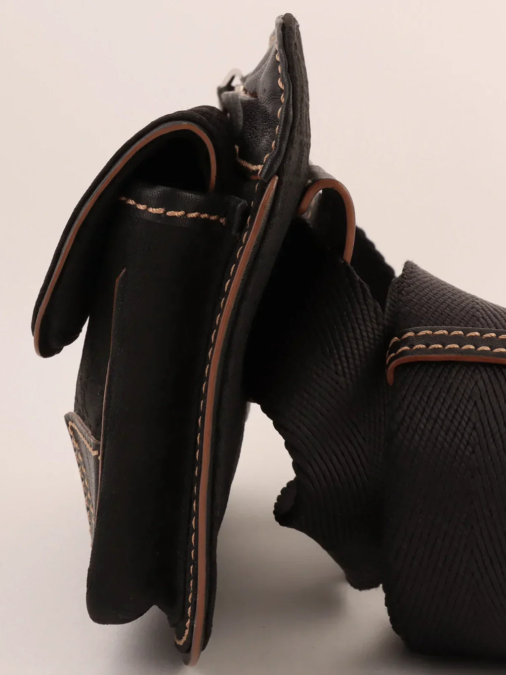 CELINE Canvas Macadam Pattern Sling Bag Black