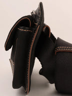 CELINE Canvas Macadam Pattern Sling Bag Black