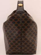 CELINE Macadam Pattern Top Handle Bag Black