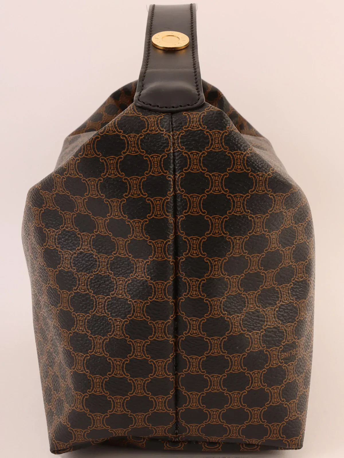 CELINE Macadam Pattern Top Handle Bag Black