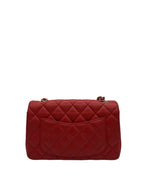 CHANEL - Red Lambskin Matelasse Mini Shoulder Bag