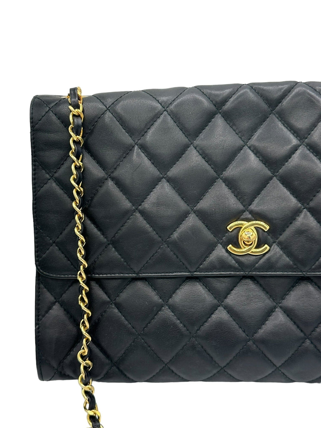 CHANEL - Matelasse Shoulder Bag Black Lambskin