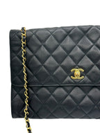CHANEL - Matelasse Shoulder Bag Black Lambskin