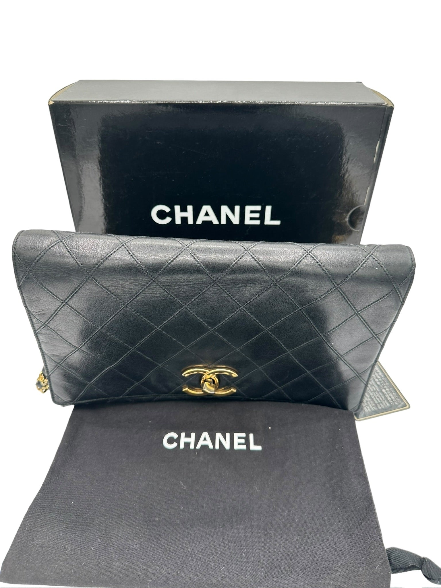 CHANEL - Matelasse Shoulder Bag Black Lambskin