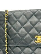 CHANEL - Matelasse Shoulder Bag Black Lambskin