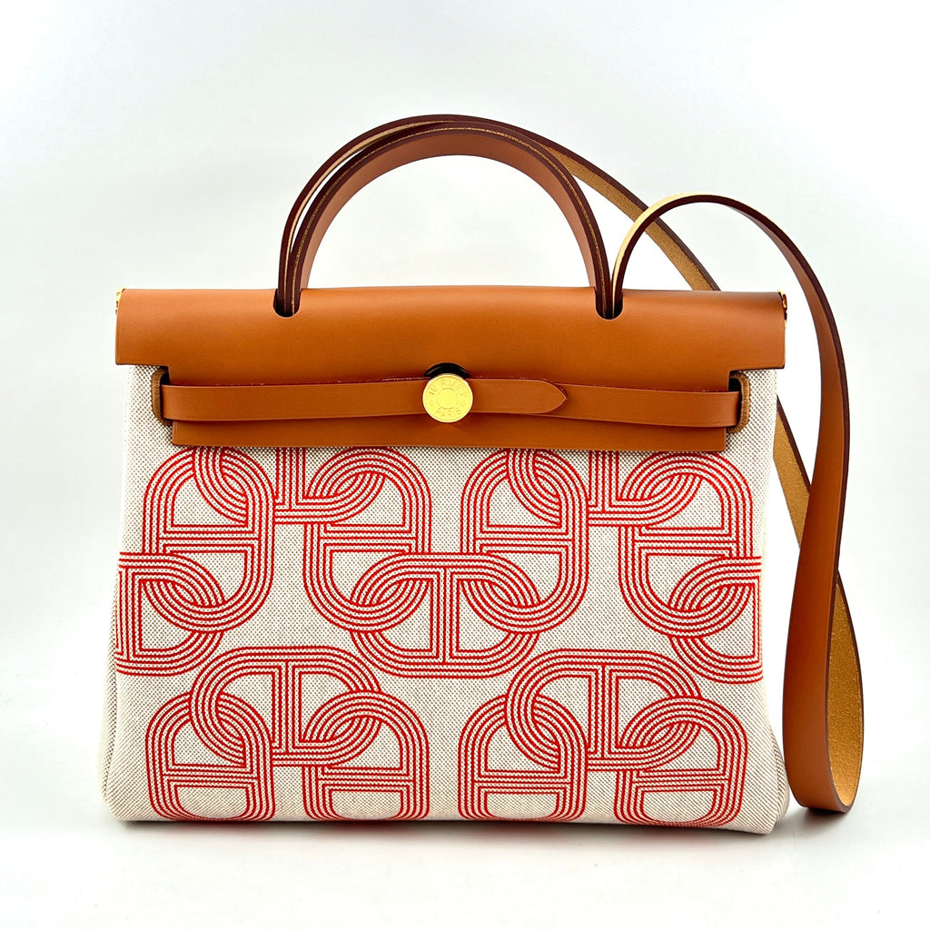 Hermes Ebene Vache Hunter Chaine D'Ancre Herbag 31PM Bag