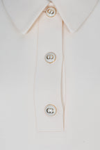 CHRISTIAN DIOR Fitted Dress Wool Silk Ivory