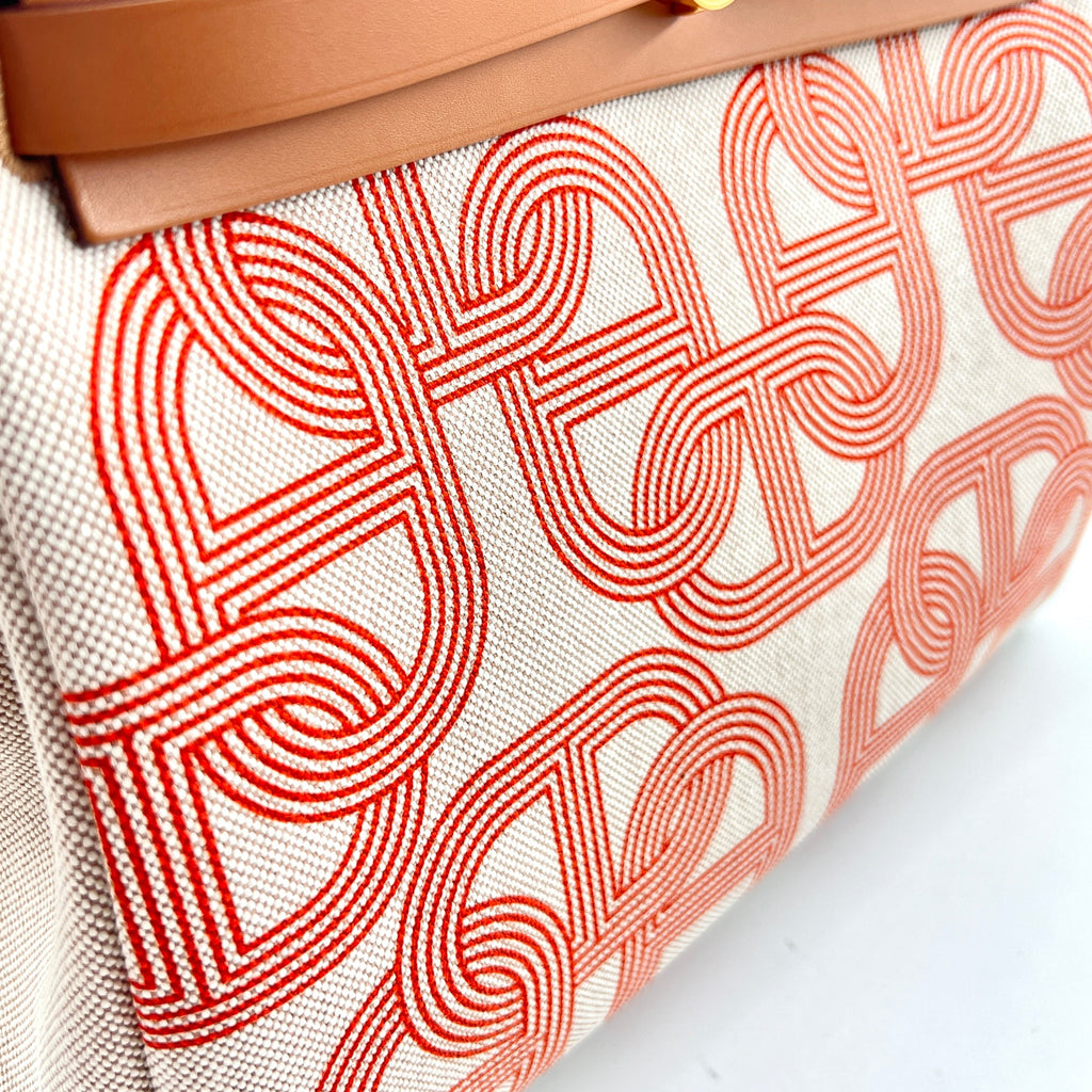 Hermes Ebene Vache Hunter Chaine D'Ancre Herbag 31PM Bag