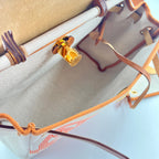 Hermes Ebene Vache Hunter Chaine D'Ancre Herbag 31PM Bag