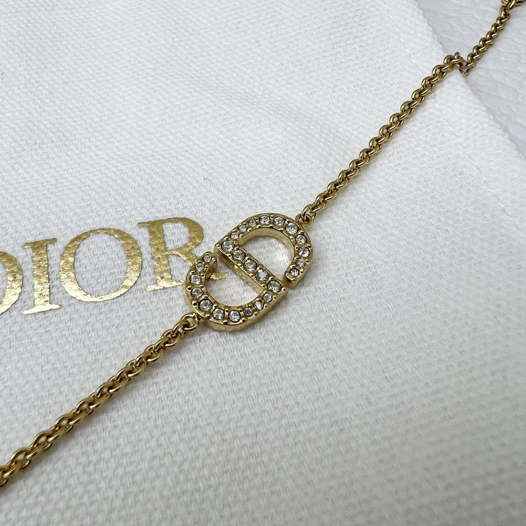 Dior Petit CD Bracelet with Crystals in GHW