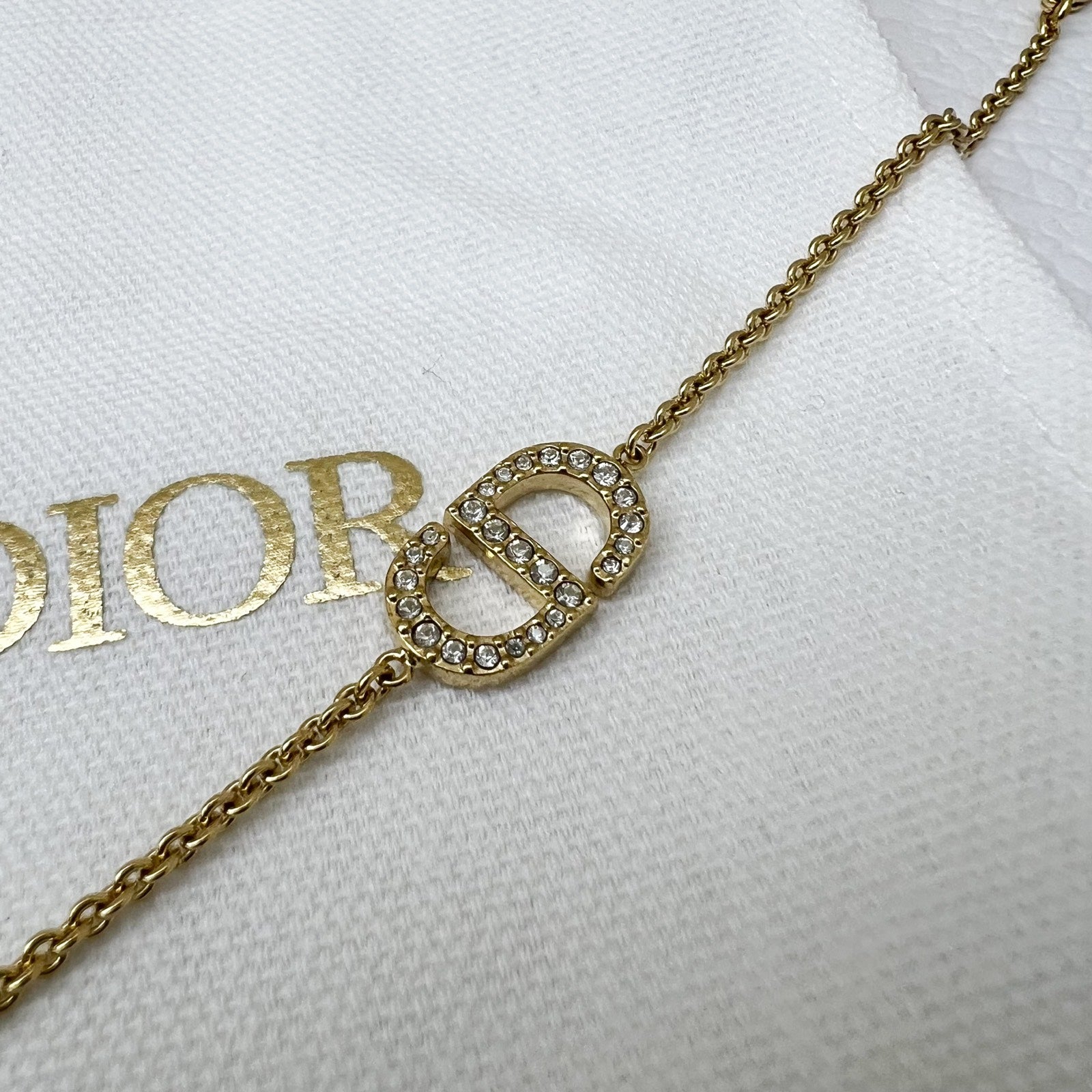 Dior Petit CD Bracelet with Crystals in GHW