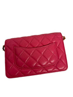 CHANEL - Pink Heart Wallet on a Chain