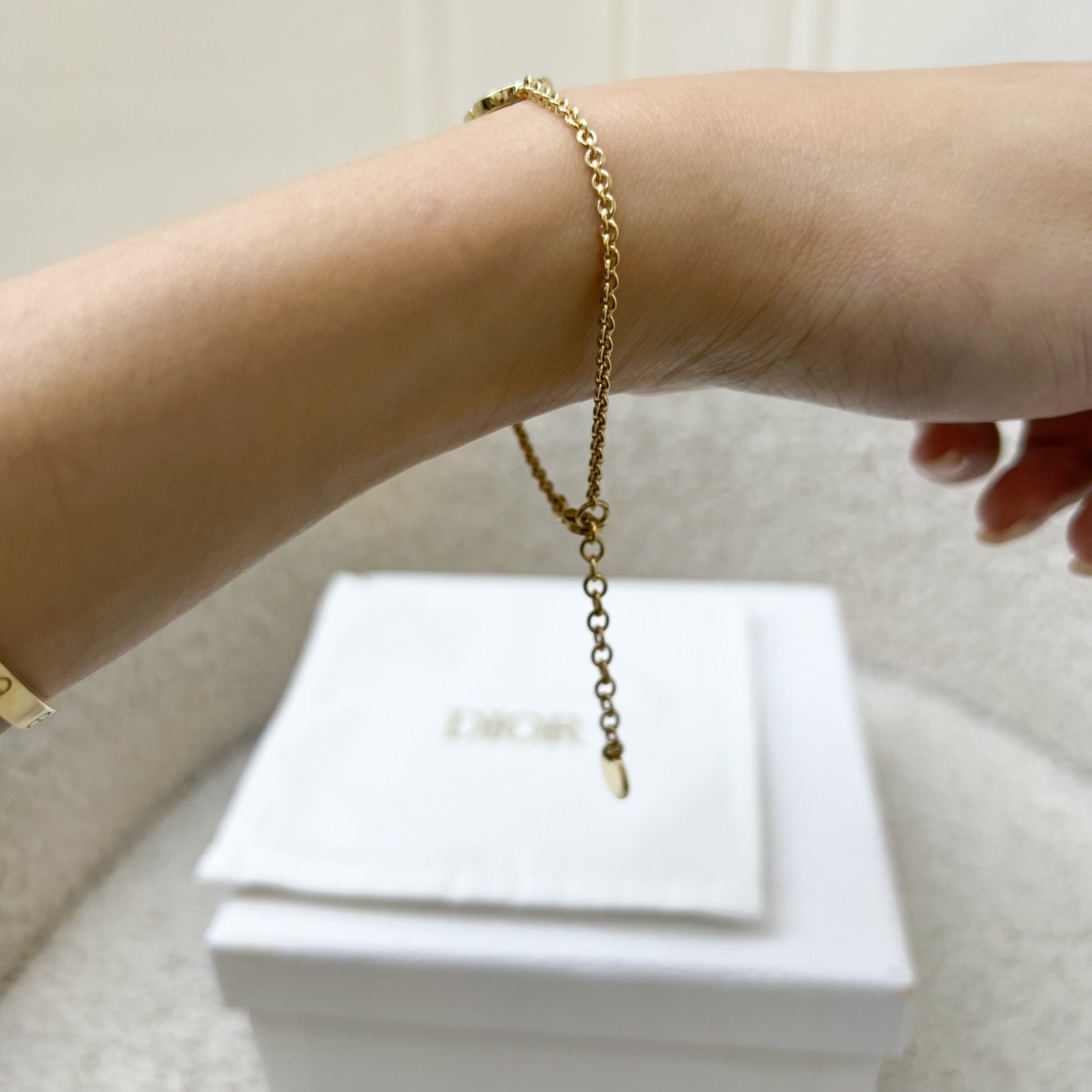 Dior Petit CD Bracelet with Crystals in GHW