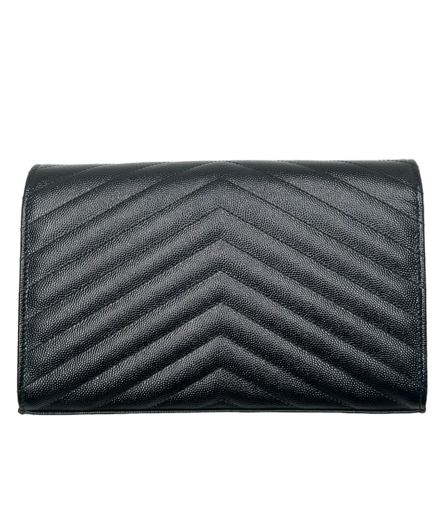SAINT LAURENT - Black Wallet on Chain