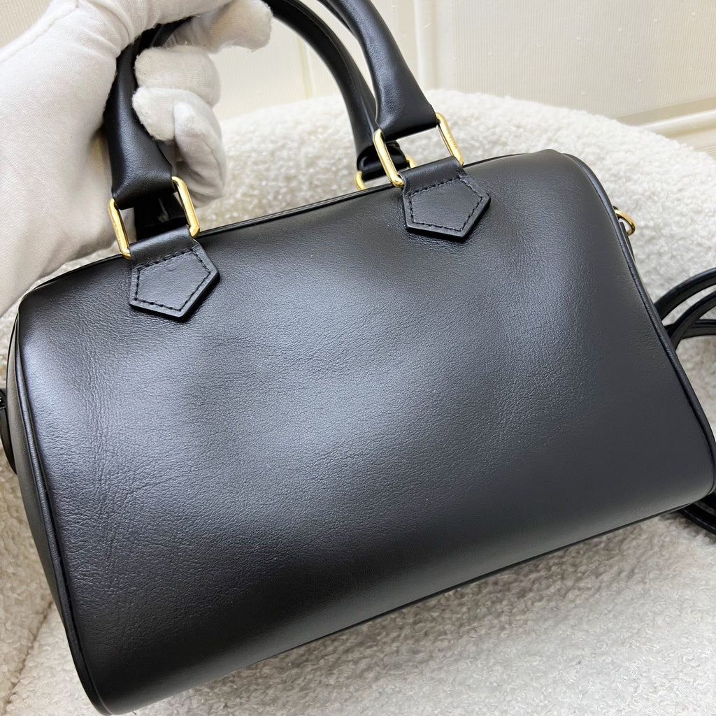 Celine Small Boston Bag in Black Smooth Calfskin and GHW