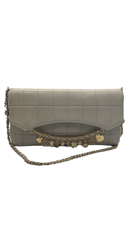 CHANEL - Charms Beige Chocolate Bar Shoulder Bag