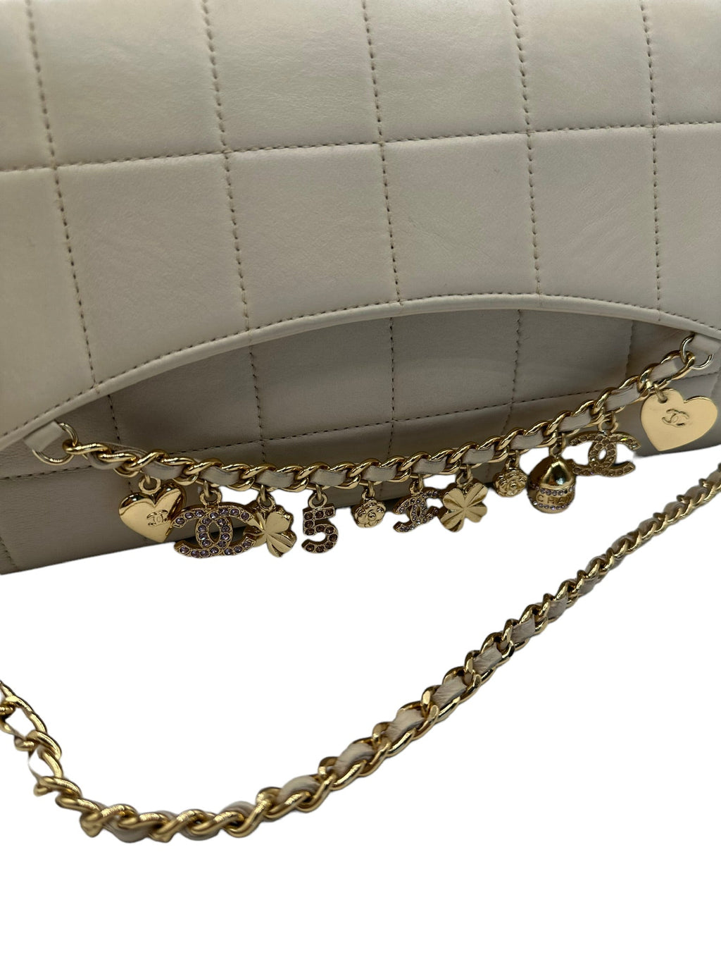 CHANEL - Charms Beige Chocolate Bar Shoulder Bag
