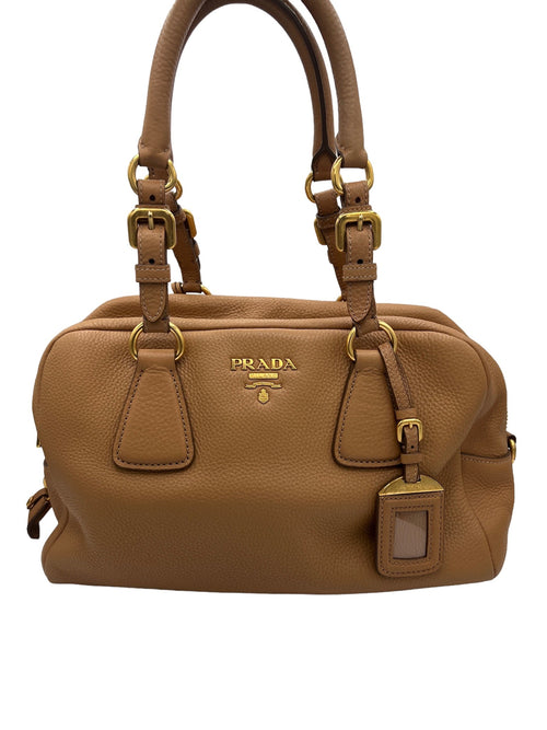 PRADA - Beige Leather Shoulder Bag