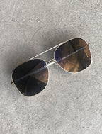 Fendi FF0378 Square Aviator, Gold/Grey
