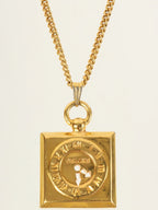 CELINE Watch Motif Necklace Gold