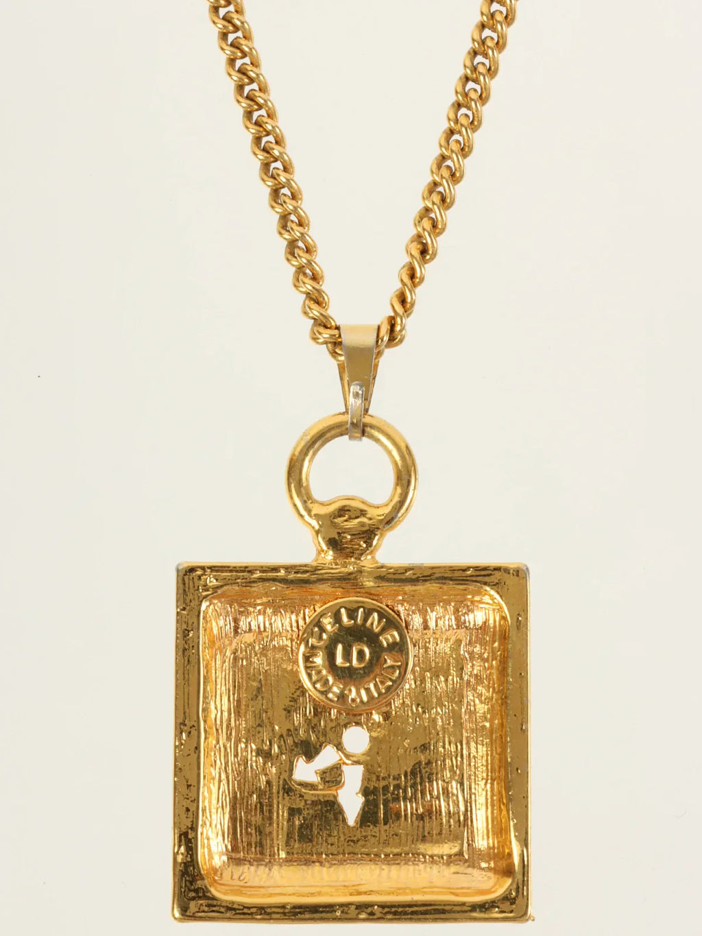CELINE Watch Motif Necklace Gold
