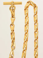 CELINE Circle Logo Plate Chain Belt Gold