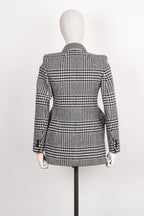 BALENCIAGA Hourglass Jacket Houndstooth Black & White