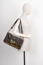 FENDI Glitter Baguette Hobo Bag Large