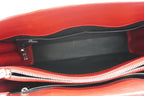 SAINT LAURENT - Small Red Crocodile Embossed Classic Sac de Jour Tote