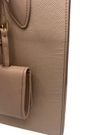 PRADA - Pink Saffiano Cuir Monochrome Tote Bag