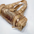 No.3404-Chloe Metallic Sliverado Shoulder Bag