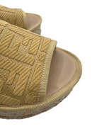 FENDI - Beige Straw Hemp Sandals