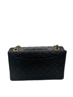 CHANEL - Single Flap Matelasse Black Lambskin Shoulder Bag