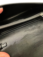 PRADA - Black Tessuto Nylon Vitello Wallet on Strap