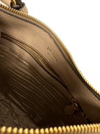 PRADA - Beige Vitello Danio Soft Zip Messenger Hobo
