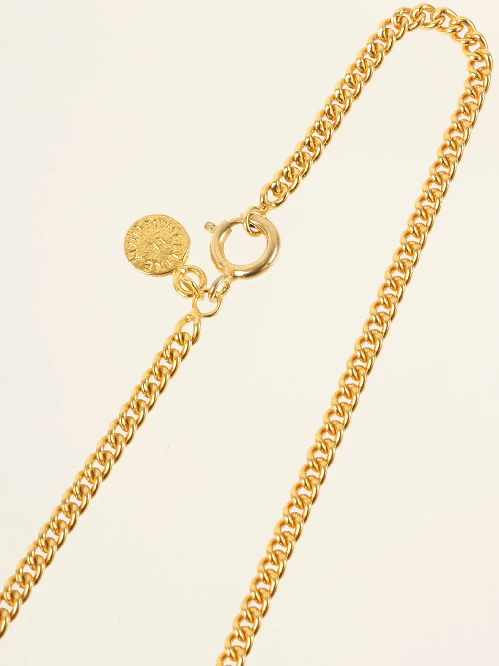 CELINE Round Macadam Plate Necklace