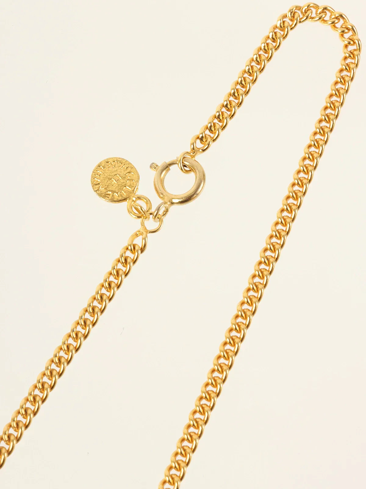 CELINE Round Macadam Plate Necklace