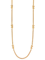 CELINE Horse Carriage Plate Chain Necklace Gold