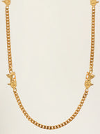 CELINE Horse Carriage Plate Chain Necklace Gold